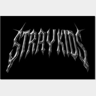 Stray Kids Liquid Metal Logo Posters and Art